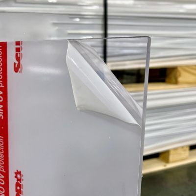 0.374" (9.5mm)  12 * 12" Clear Polycarbonate Solid Sheet - Scudo® 