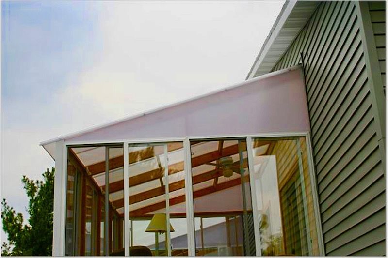 patio cover with multiwall polycarbonate sheets
